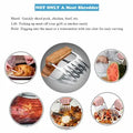 BBQ Metal Meat Claws uses GiftDealAU product image. Multifunctional kitchen tool used for shredding, lifting, and carving meat with text description on a white background.