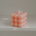 Bubble Cube Candle pink variant size
GiftDealAU product image. Pink bubble candle with dimensions on a gray background