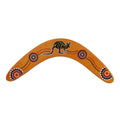 Burnt Boxed Wooden Boomerang
GiftDealAU Brown product image. Decorative boomerang with kangaroo design on a white background