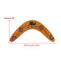 Burnt Boxed Wooden Boomerang
GiftDealAU product size image. Decorative boomerang with kangaroo design and measurements on a white background