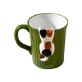 Cute 3D Cat Hanging Mug green variant GiftDealAU product image. Green mug with a dog-shaped handle on a white background