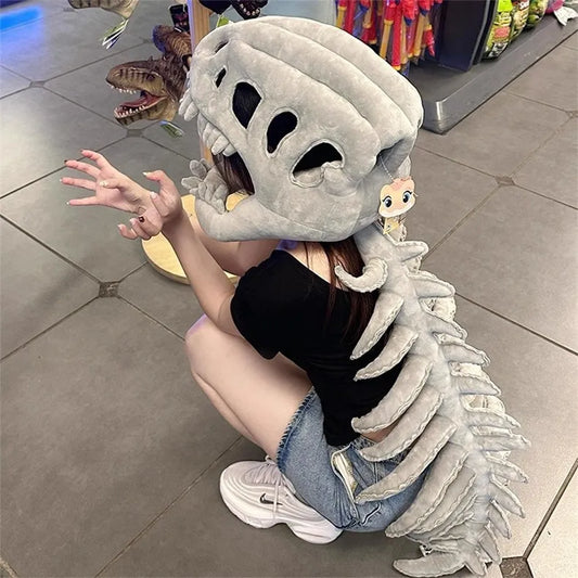 Dinosaur Skull Plush Hat