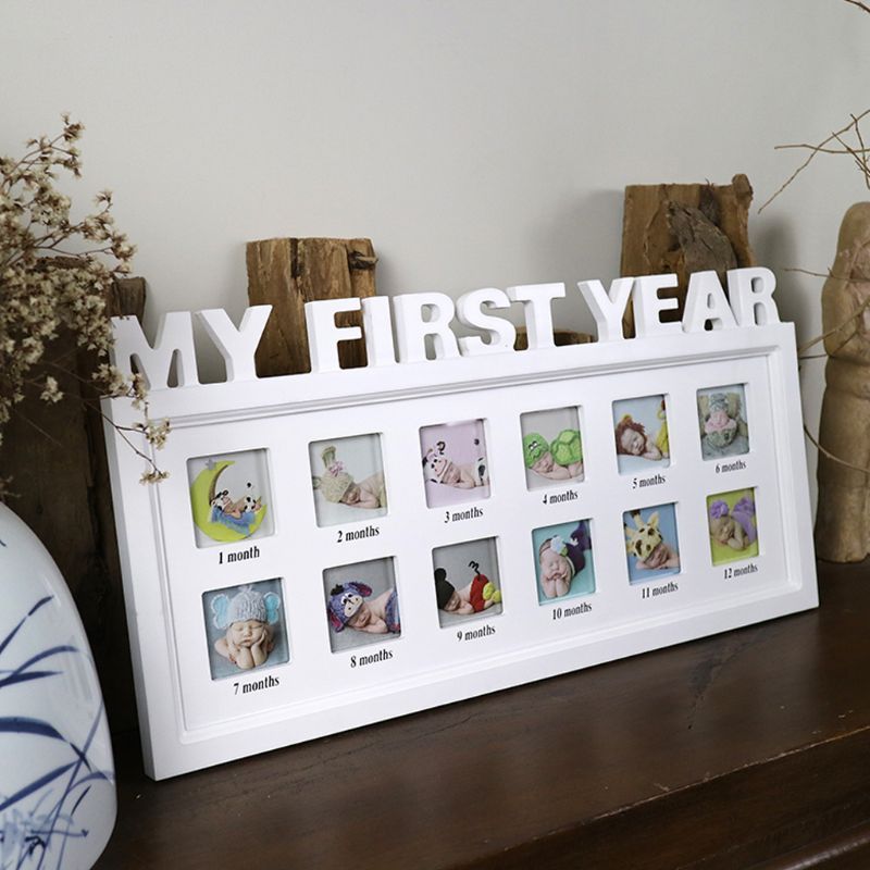 First Year Milestone Photo Frame