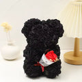 Foam Rose Teddy Bear Holding Bouquet