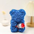 Foam Rose Teddy Bear Holding Bouquet