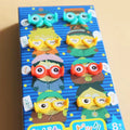 Goggles Food Pick Packaged food pick figures with colorful designs on a blue background