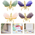 Heart Shaped Crystal Butterfly Ornament (4 Pcs)
