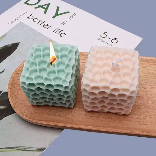 Honeycomb Cube Candle