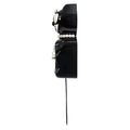 Kit Cat Klock | Classic Black Lady GiftDealAU product left side image.Black vintage-style phone with pearl accents on a white background
