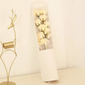 LED Flower Bouquet Gift Box Decorative gold deer head on a white surface with a bouquet of white roses in the background.