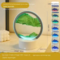 LED Sensory Sand Art Lamp GiftDealAU green variant product image. Quicksand painting rechargeable battery night light with green pattern on a white base, surrounded by other similar products.
