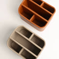 Leather Remote Control Organizer and Caddy with Tablet Slot