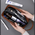 Leather Toiletry Bag | Premium Pebbled Leather Toiletry Bag