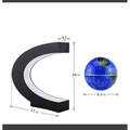 Magnetic Levitating Globe Rotating World Globe size chart Globe with dimensions labeled on a white background