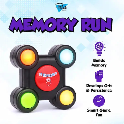 Memory Maze Challenge Game
GiftDealAU product image. Memory Run educational toy with colorful buttons on a light blue background