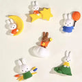 Miffy Blind Box Figurine | Cute Collectible Miffy Rabbit Magnet Sets GiftDealAU product image. Set of colorful rabbit-shaped erasers on a light background