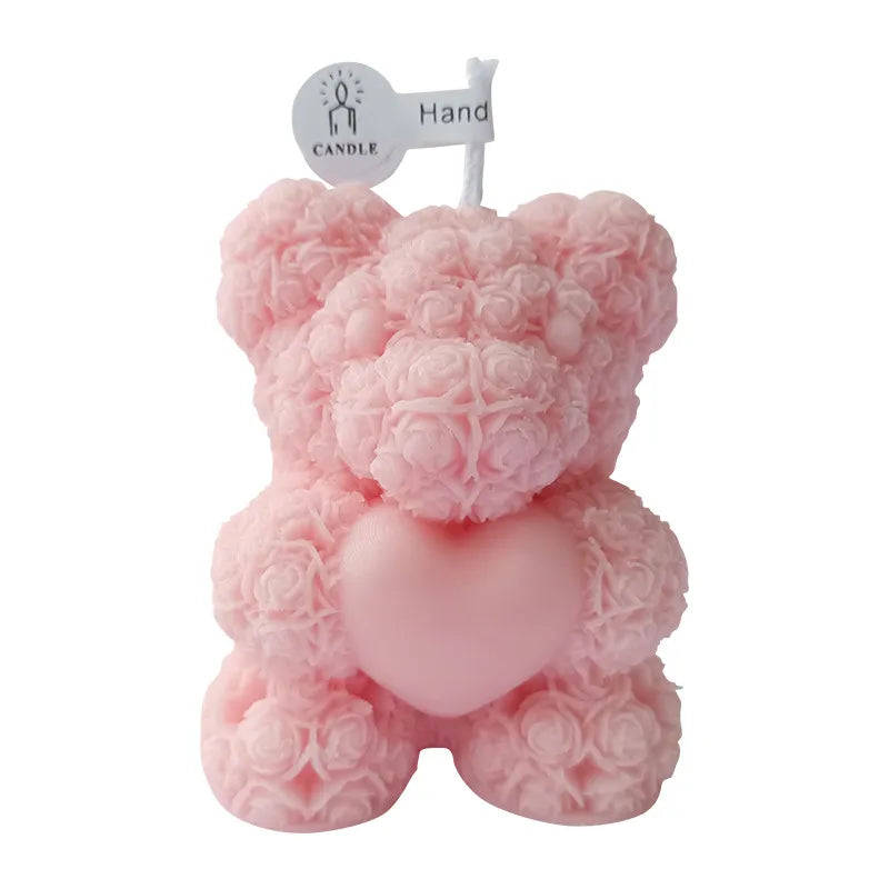 Rose Teddy Bear Soy Candle