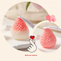 Strawberry Shaped Scented Candles product details
giftdealau product image. Two pink pear-shaped bath bombs with a 'Handmade' label on a white background.