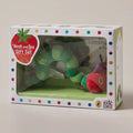 Very Hungry Caterpillar Book & Toy - Very Hungry Caterpillar Gift Set with box GiftDealAU product image. Gift set packaging with a toy caterpillar and book, featuring colorful polka dots on a white background.