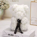 White Rose Teddy Bear