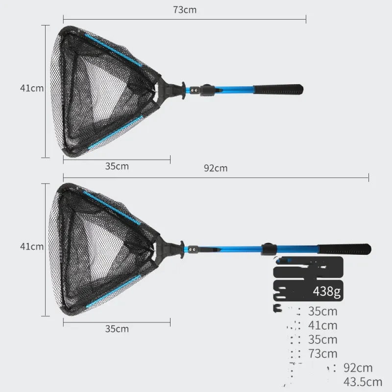 Aluminum Alloy Retractable Triangle Folding Fishing Net