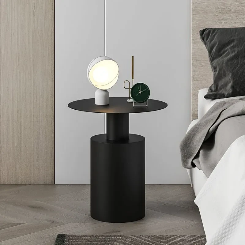 Nordic Style Modern Bedside Table – Minimalist Round Metal Side Table for Bedroom & Living Room